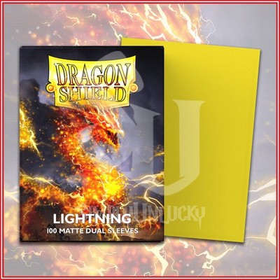 Lightning Matte Dual 100 Dragon Shield Sleeves Standard Size  Pokémon MTG DBS