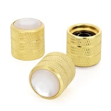 3 X Guitar Metal Volume Tone Dome Knobs 6mm Knurling Shaft Speed Control with