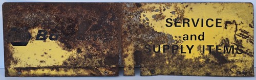 Vintage NAPA Balkamp Auto Parts Service Supply Yellow Patina Sign Mancave - Picture 2 of 2