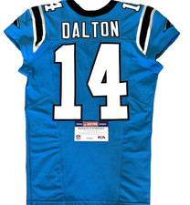 Andy Dalton GAME WORN 💪 10/12/25 Carolina Panthers Nike NFL Jersey 👕vs Cowboys