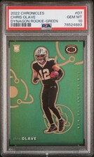 2022 Chronicles Chris Olave Rookie #D7 Dynagon Green /49 PSA 10 Gem Mint RC!