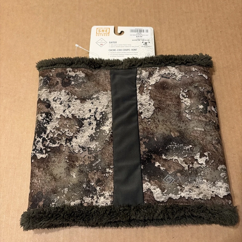 Cabela’s SHE Cuello Polaina Strata Camuflaje Windstopper Talla 1 Se Adapta a la mayoría Con Etiquetas Foto 2 de 4