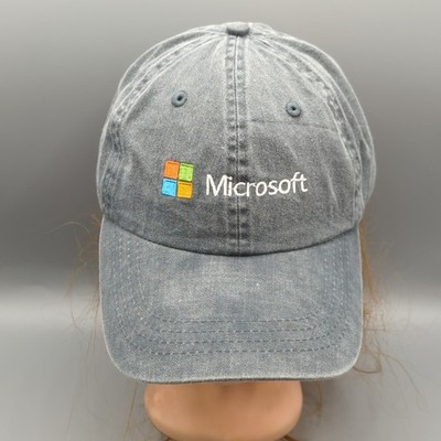 Official Microsoft Logo Baseball Cap Hat Windows PC Computer Buckle Denim O/S