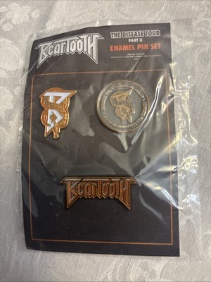Beartooth  The Disease Tour Part 2 Enamel Pin Set Metalcore Band Merch