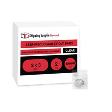 10000 Pcs Clear Reclosable Plastic Zipper Bags Resealable Bag 3 in x 3 in 2 Mil