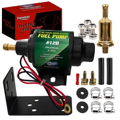 ENGINEMAN 12D Micro Electric Diesel Fuel Pump 4-7PSI 35 GPH for diesel 