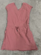 Patagonia Organic Cotton Roaming Dress Pink Mini Open Back Short Sleeve Medium