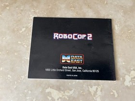 Robocop 2 Robo Cop Two Original Instruction Manual Game Book Nintendo Nes Hq