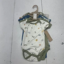 Chickpea Multiprint Five Pack Short Sleeve Bodysuits Set Babies Size 3-6M NEW