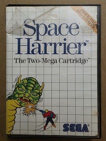 Space Harrier (Sega Master System, 1986) Game Cartridge & Case - Tested