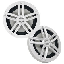 2x Enrock 6.5" 180W Peak Power Coaxial Marine Outdoor Speakers White Color