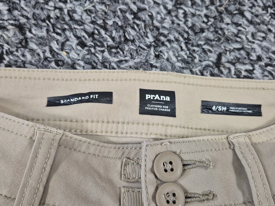 Pantalones rectos Prana Halle para mujer 4 cortos de nailon elásticos ajuste estándar Foto 2 de 4