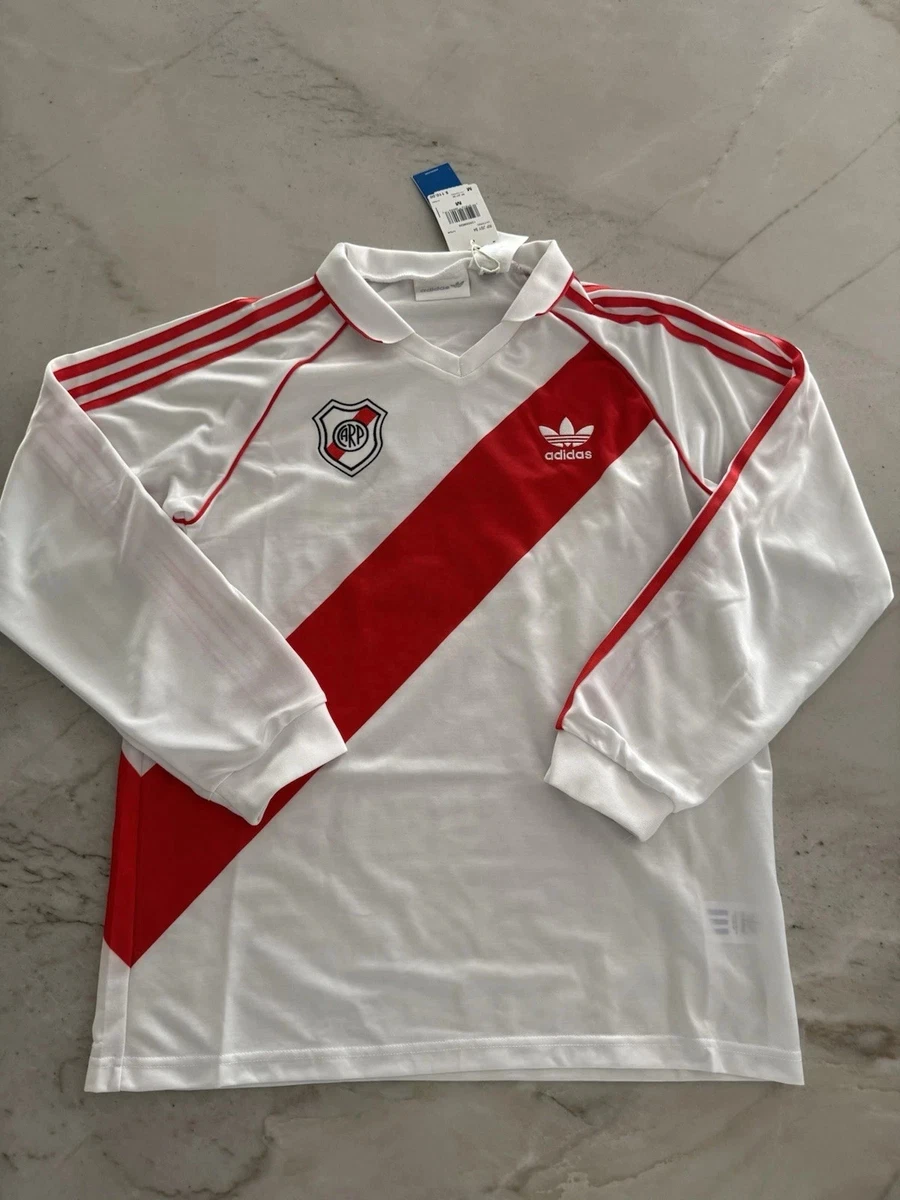 adidas アルゼンチン 1994 リーベル・プレート Adidas Sleeve Long White Jersey Home Retro 1994 #9 Plate River ウェア
