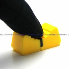5x Fader Knob Cap 8mm Touch Sensitive Slider Replacement Ribbed Mixer YELLOW