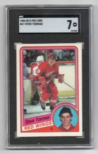 1984-85 O-Pee-Chee #67 Steve Yzerman ROOKIE Detroit Red Wings SGC 7