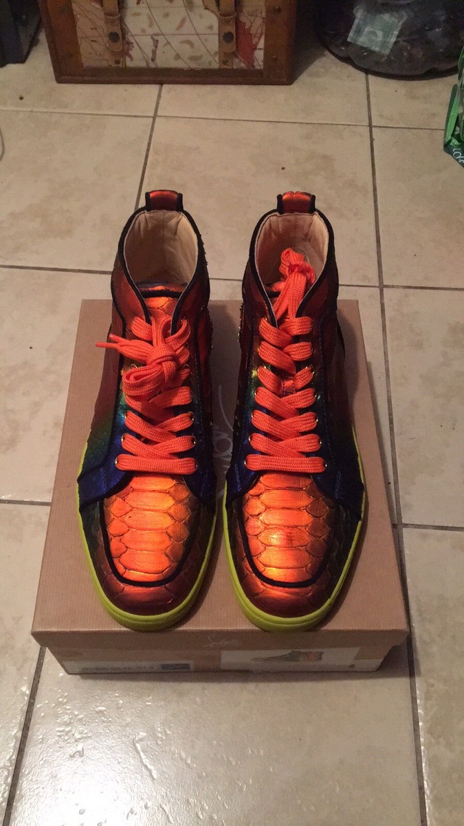 Christian Louboutin Rainbow Rantus Orlato Women Python Capucine/Black