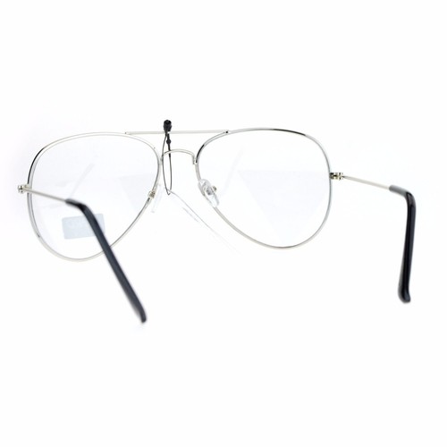 Metal Clásico Aviador Gafas Lentes Transparentes Unisex Moda Gafas UV 400 - Imagen 15 de 20