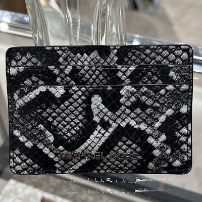 MICHAEL KORS Small Snake Embossed Card Case