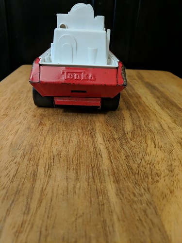 Vintage Tonka Red Pressed Steel 8.5" Water Pumper Fire Truck and blue delivery - Picture 4 of 12