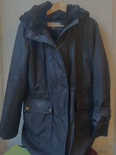 Marc New York Andrew Marc Women's Black Coat Size Large- Faux Fur Lining