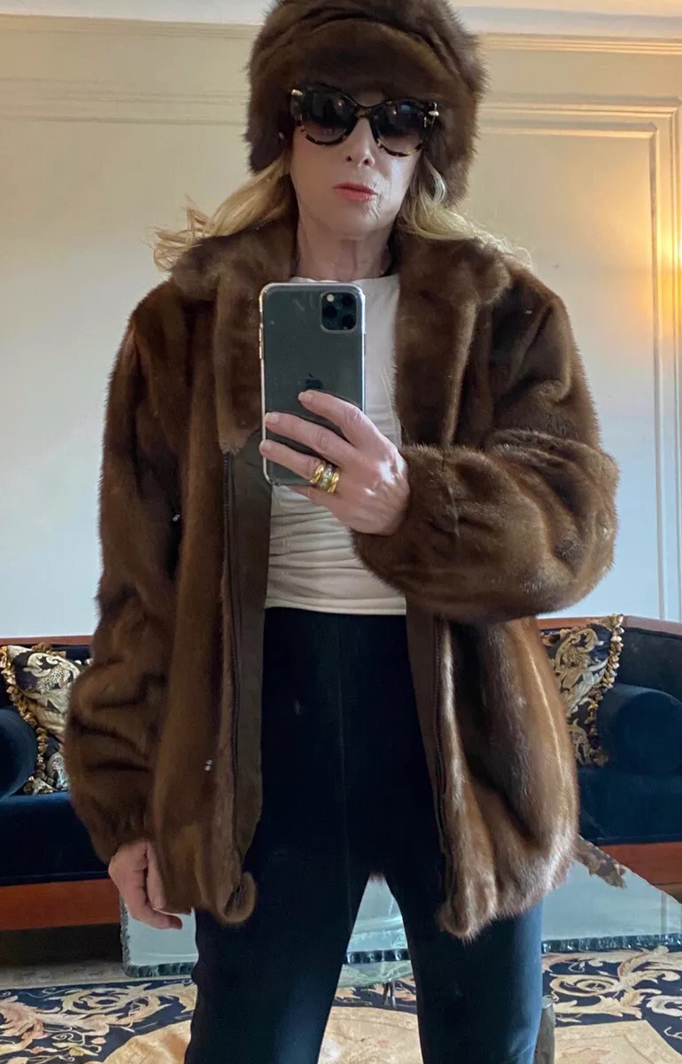 Brown Mink Bomber Fur Jacket