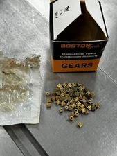 QTY 1 BOSTON GEAR G SERIES 6410 BRASS SPUR GEAR 64 PITCH 10 TEETH 14.5 DEG. P.A.