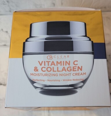 Clear Beauty Face Cream Vitamin C & Collagen Moisturizing Night Cream 50ML Vegan