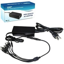 AC Adapter to 8-Way Power Splitter Cable 100-240V to 12V DC for CCTV DVR Camera