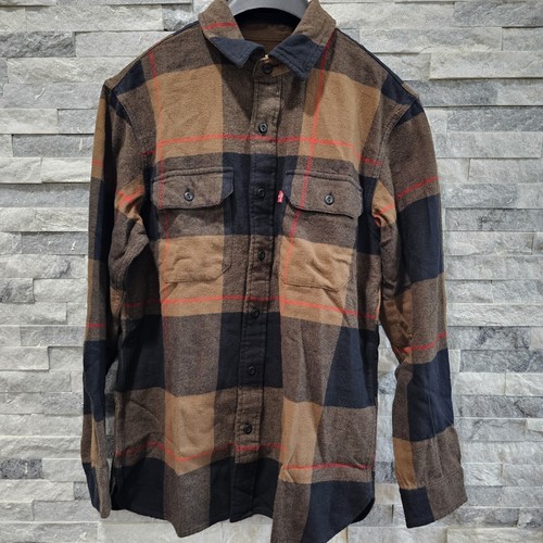 Levi's The Worker Franela Calce Relajado Dorado Jet Negro Para Hombre Talla Pequeña NUEVO - Imagen 9 de 14
