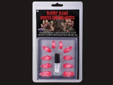 Halloween Bloody Claws Kit 10 Fingernails Costume Accessory New Fake Nails Glue