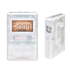 SANGEAN DT-160CL Pocket Radio AM FM Radio with Matte Transparent Shell Large LCD