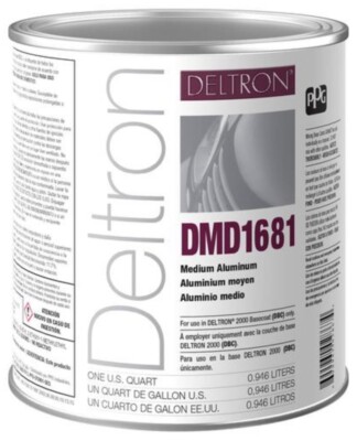 Dmd1681 PPG Refinish Deltron 1 Quart Medium Aluminum Free Shipping!