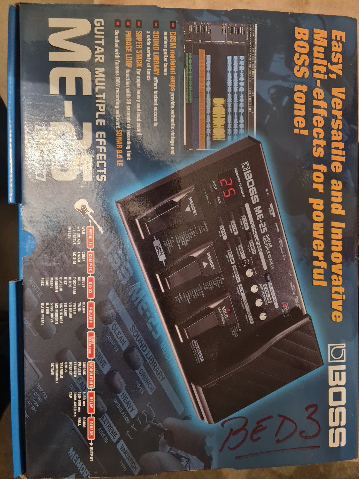 BOSS ME25 GUITAR MULTI EFFECTS PEDAL PROCESSOR eBay