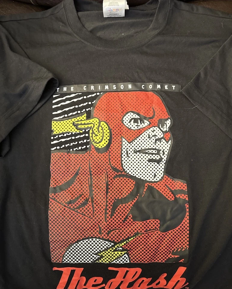 Unisex Talla M ~ The Flash * Crimson Comet * Camiseta Negra ~ por PJammy * Usada en Excelente Condición Foto 2 de 4