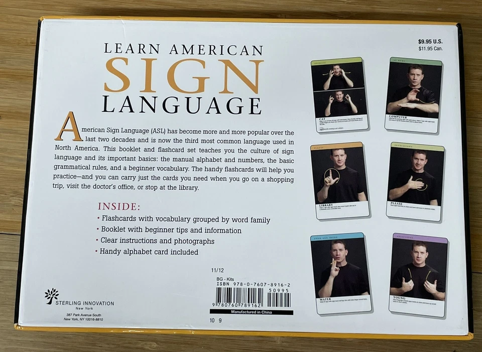 Learn American Sign Language Kit 86 Flash Cards & 28 Page Booklet By Arlene Rice - Image 3 of 4