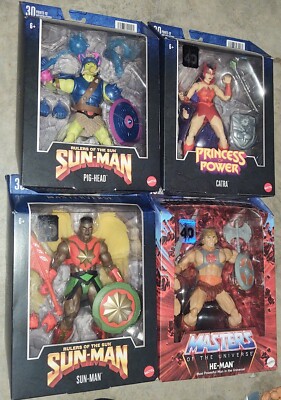 Motu Masterverse Sunman He-man 40th Catra Pighead Masters Of The Universe Lot