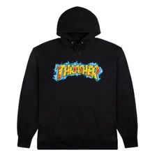 Thrasher Magazine GRAFF LOGO PULLOVER Skateboard Hoodie BLACK