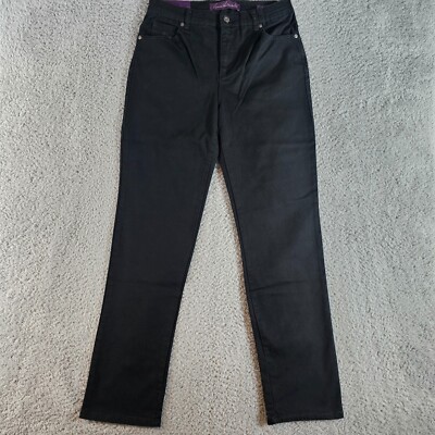 Gloria Vanderbilt Jeans Womens 4 Black Amanda Heritage Tapered Classic Slimming
