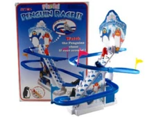 Jolly Penguin Race Set Playful Chase Playset Children Toy Slide Ski Action Fun