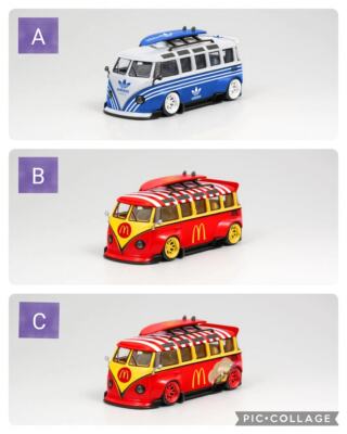 4R-255 Lang Feng 1/64 フォルクスワーゲンT1 Kombi Lang Feng Model 1:64 Volkswagen T1 Kombi: Forza Monster