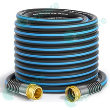 Garden Hose 25/50/100ft 5/8" Heavy Duty Flexible  Lightweight Water Hose 3/4"NH