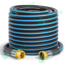 Garden Hose 25/50/100ft 5/8" Heavy Duty Flexible & Lightweight Water Hose 3/4"NH