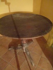 TAVOLO ANTICO ROTONDO IN LEGNO DI NOCE ‘800