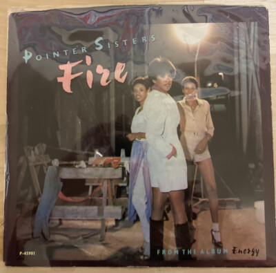 POINTER SISTERS/Fire (45 RPM w/picture sleeve; 1978) EX