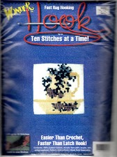 "Jug and Bowl" Wonder Hook Faux Latch Hooking Kit  WH2724 Special Tool not incl