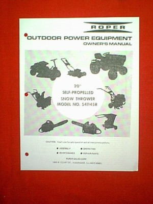 ROPER 3.7 CHAIN SAW MODEL MODEL # C33231R OWNER'S / PARTS MANUAL SEARS