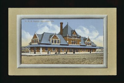 CNR Station Edmonton Alberta Canadian Northern Railway depot Edm- Old Photo