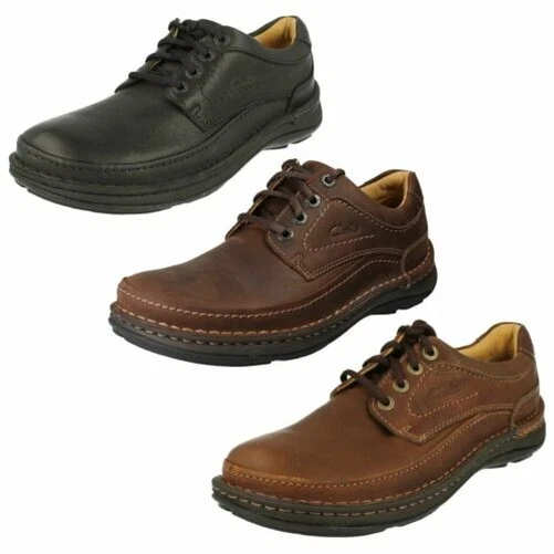 Hombre Clarks Active Air Zapatos Casual con Cordones Natural Tres