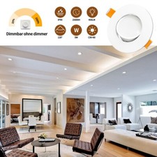 6 X Focos empotrables LED KYOTECH regulables planos 5W 230V IP45