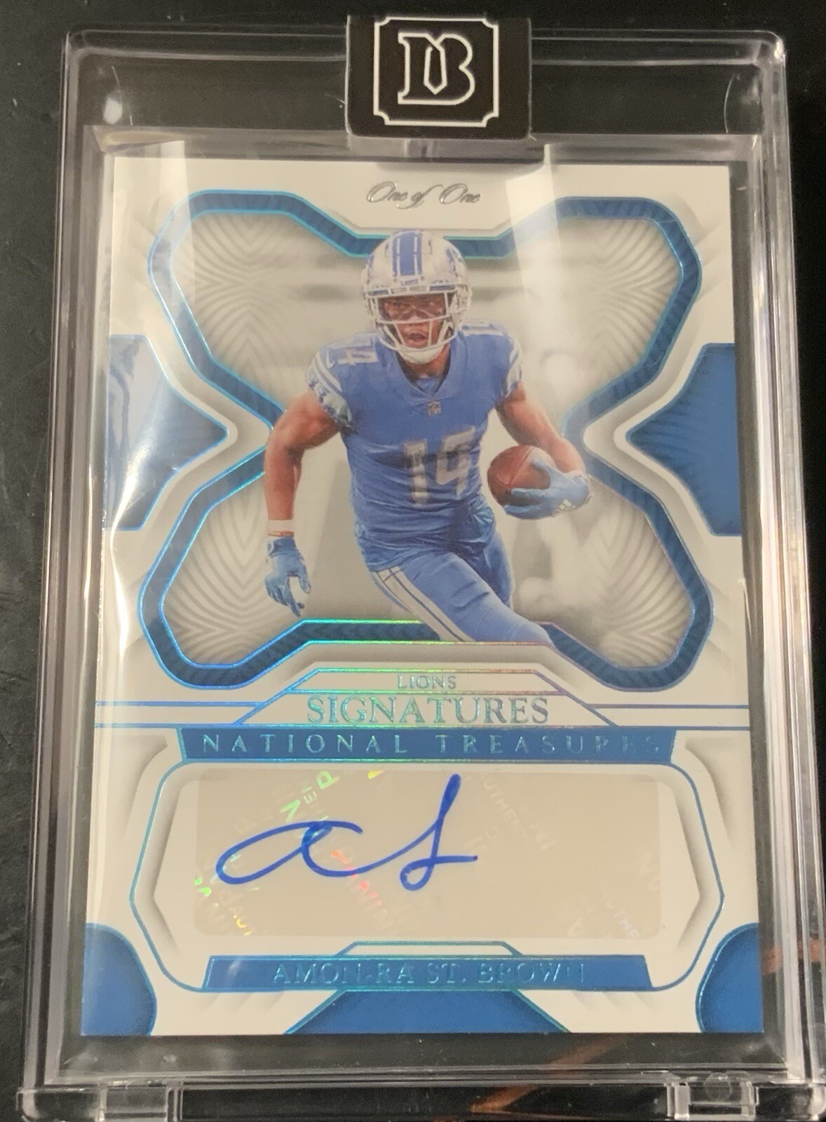 Amon-ra St. Brown 1/1 AUTO 2022 National Treasures Lions Only One In World!